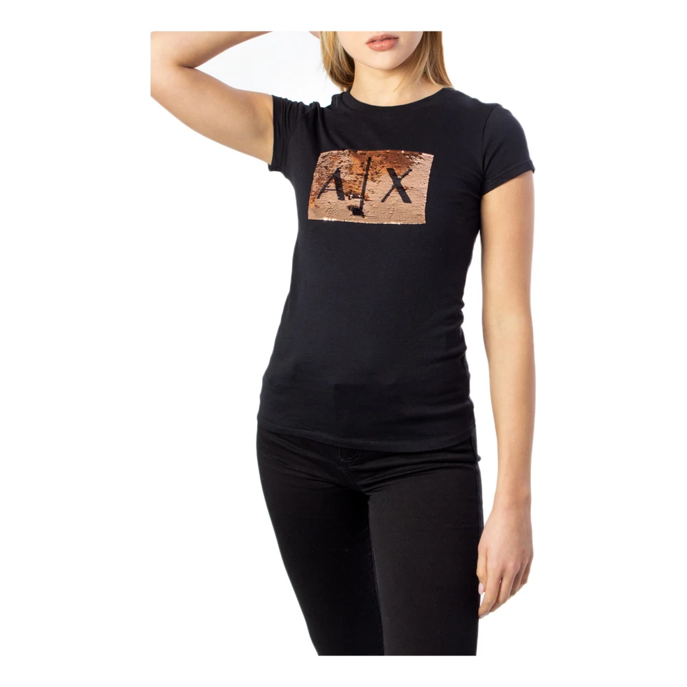 Armani Exchange Vrouw Zwart Dames, Tops, Zwart, : Medium