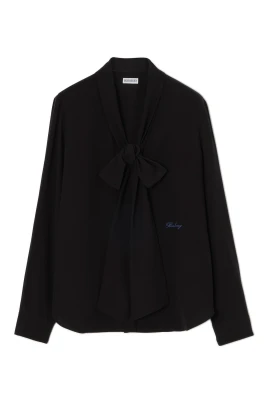Silkescrepe de Chine scarfblus