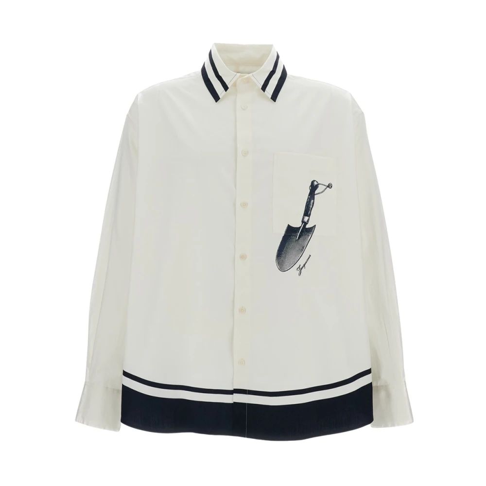 Jacquemus White Casual Shirts, Male, M, Camargue Shirt
