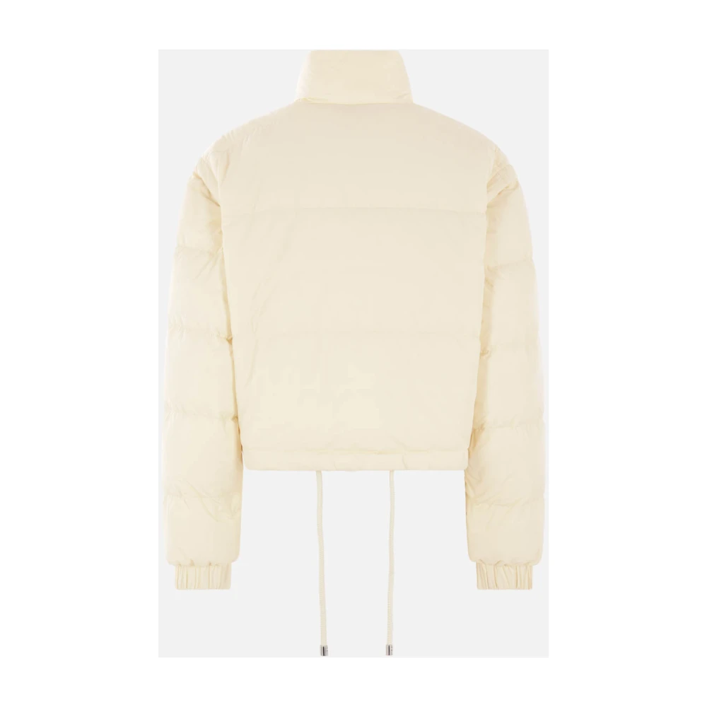 Moncler Witte Korte Nylonjas White Dames