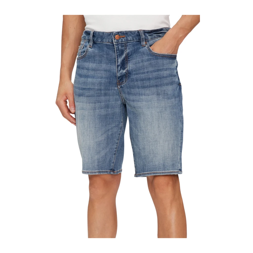 Armani Exchange Denim Shorts Blue Heren