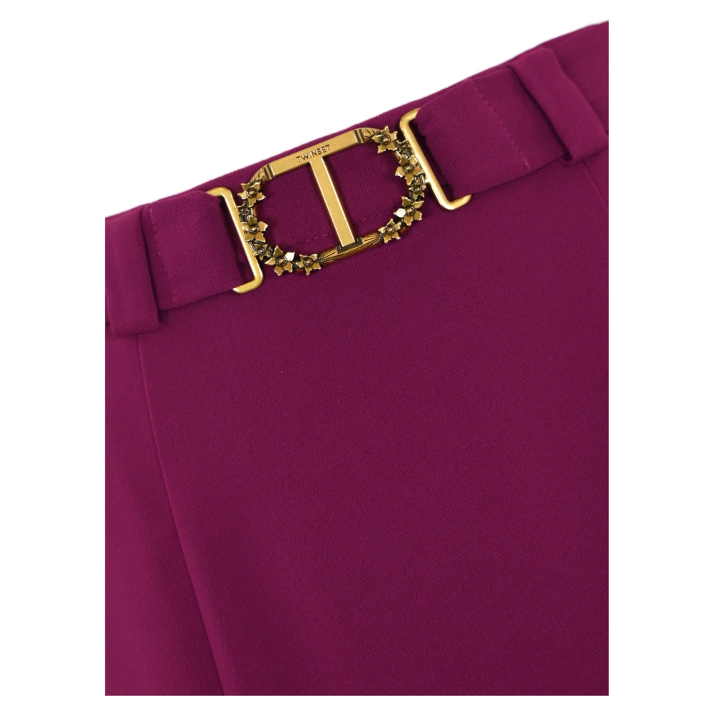 Twinset Geplooide Uitlopende Rok Purple Dames