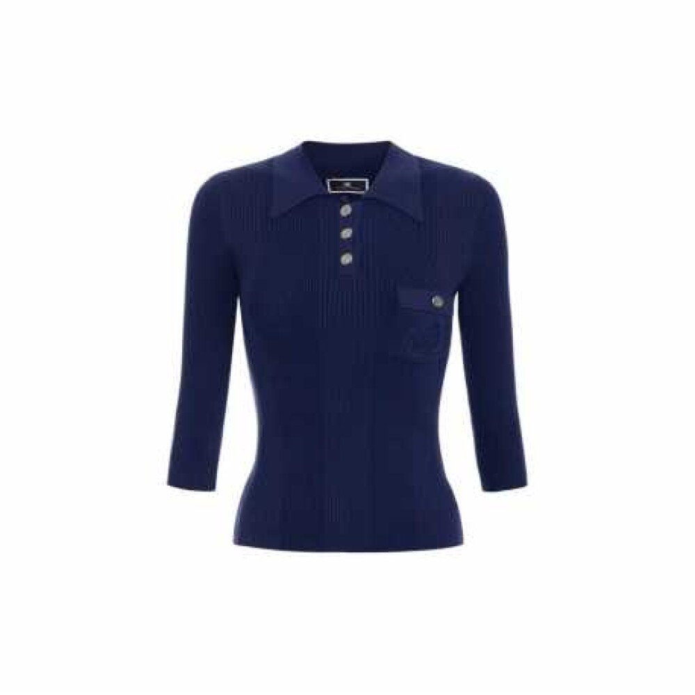 Tシャツ・カットソー ELISABETTA FRANCHI Woman Polo Shirt Navy MK09B B75 Elisabetta Franchi Polo Shirts • Shop Polo Shirts from