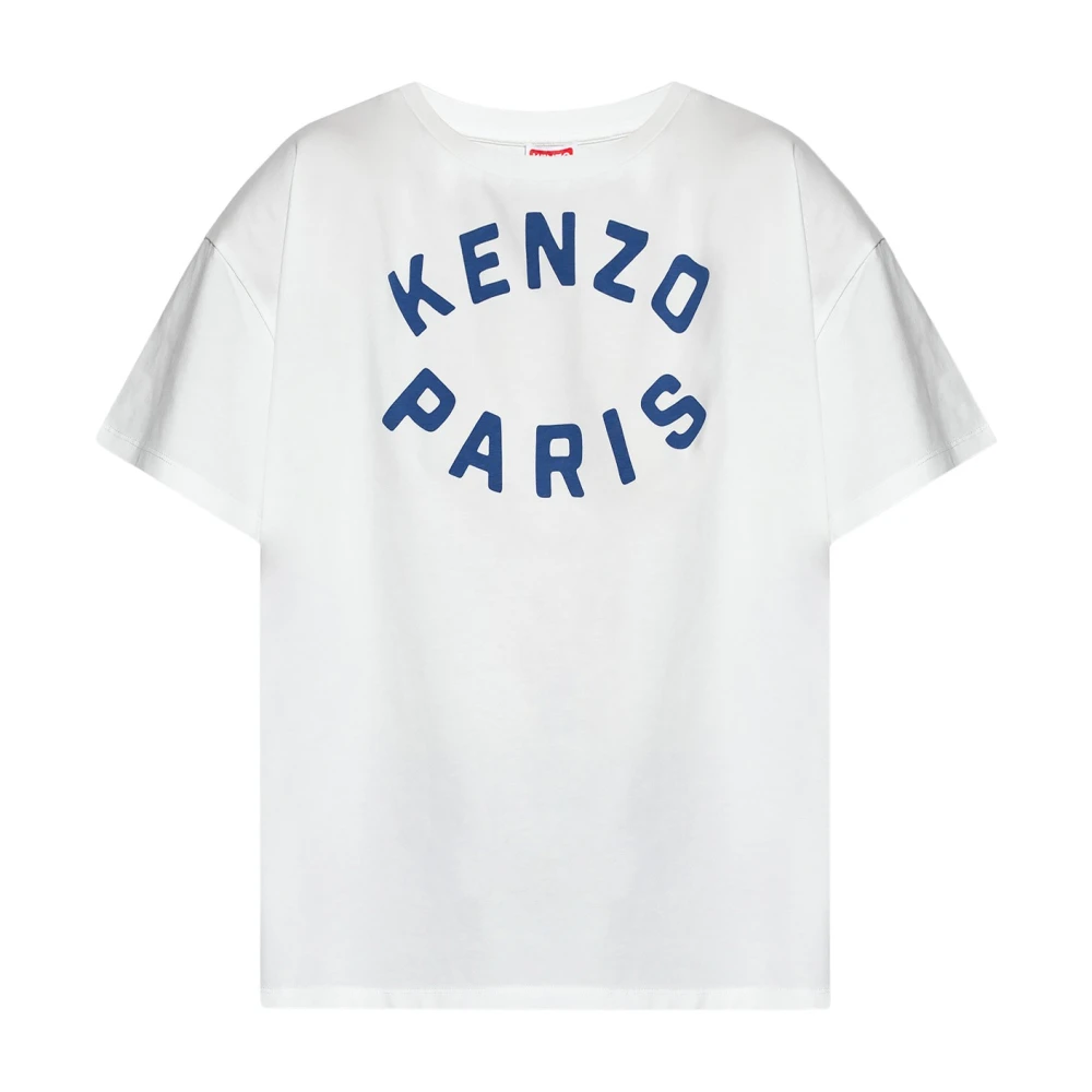 Kenzo Tryckt T-shirt White, Dam