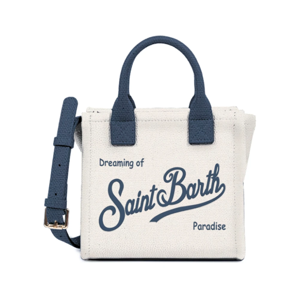 Mc2 Saint Barth , Handbags, Female, White, One Size, Vanity Mini Canvas
