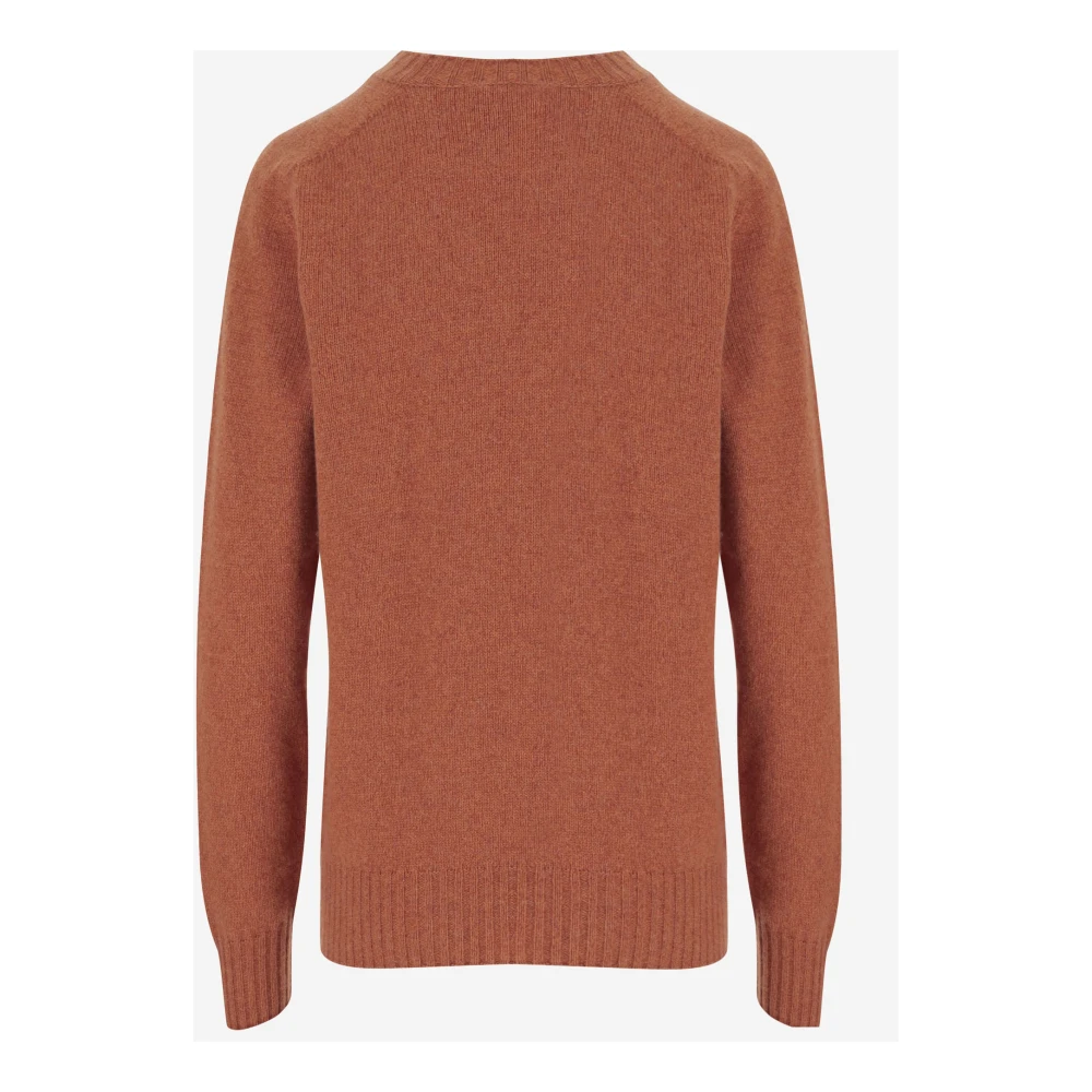 Malo Luxe Cashmere Crew Neck Sweater Orange Heren