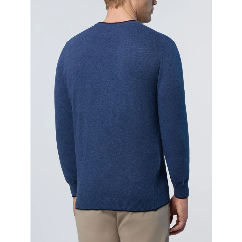 North Sails Blauwe Trui met Contrastbies Blue Heren
