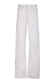 Białe Szerokie Spodnie