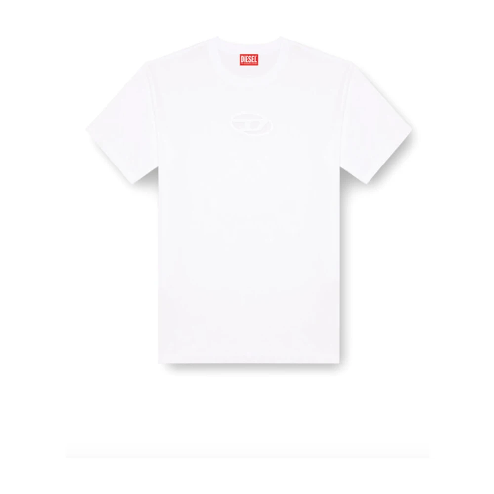 Diesel Oval D Geborduurd T-shirt (Wit) White