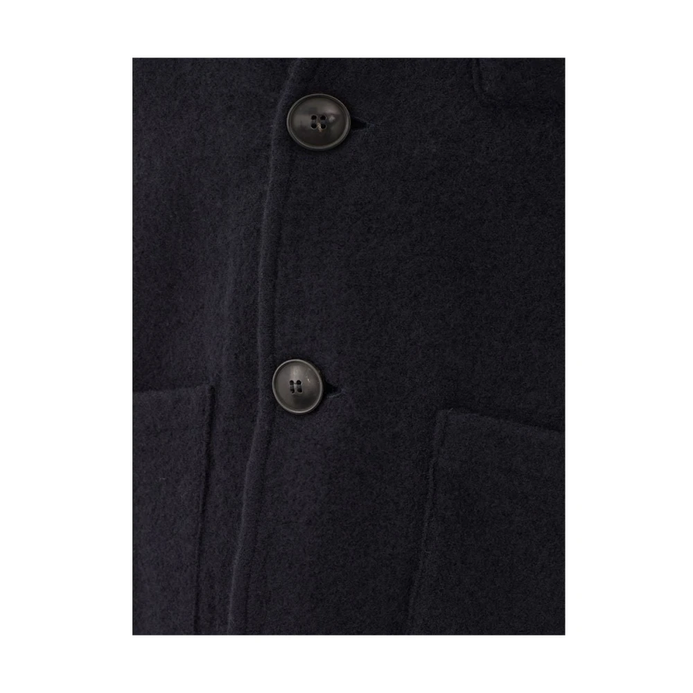 Kangra Elegante Blauwe Wollen Jas voor Mannen Blue Heren
