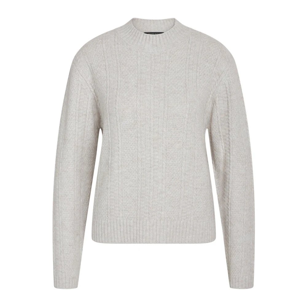 Bruuns Bazaar Lichtgrijs Melange Gebreide Trui Gray Dames