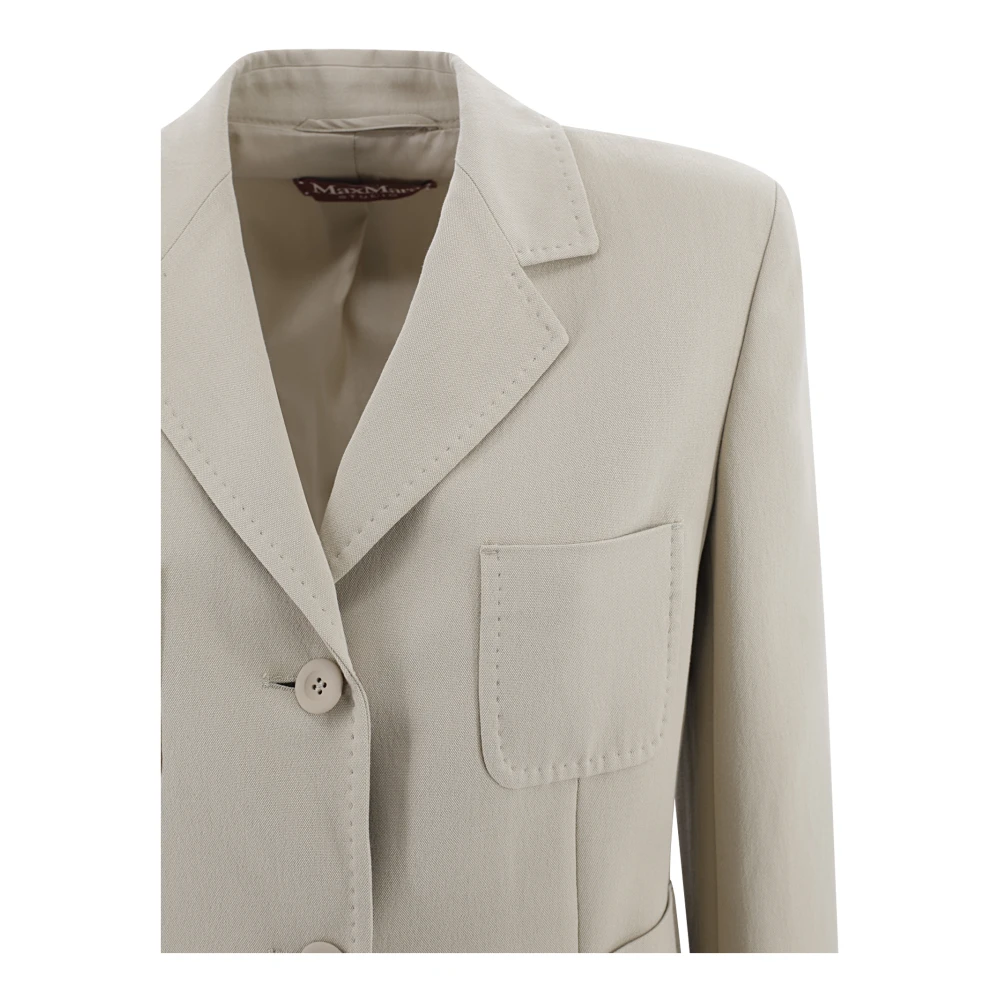 Max Mara Studio Boxy Cady Jas Room Beige Dames