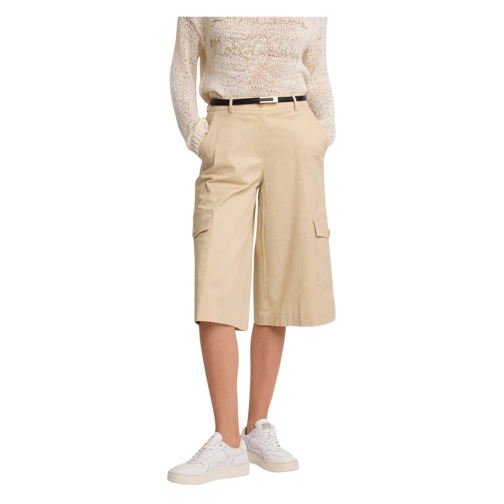 Kocca Women's Beige Bermudas, S, Cargo Bermuda Shorts