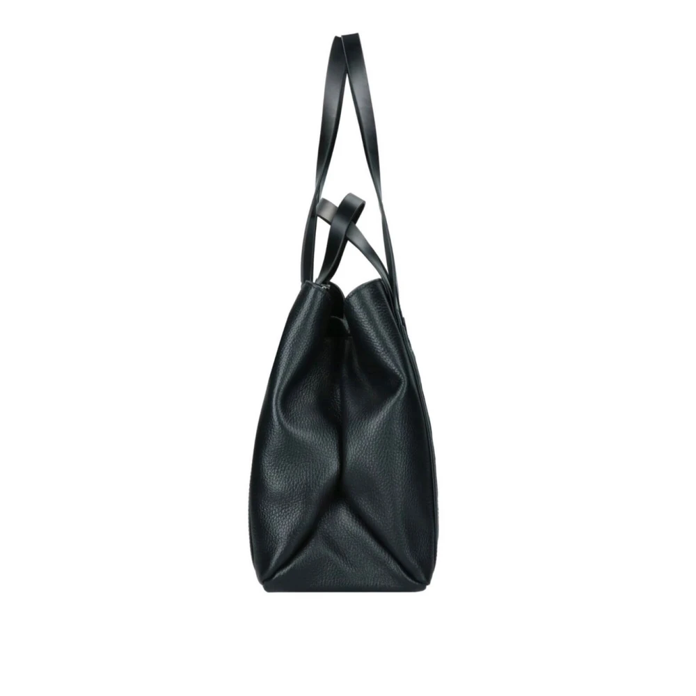 Rebelle Zwarte Leren Shopper Tas Galaxy Collectie Black Dames