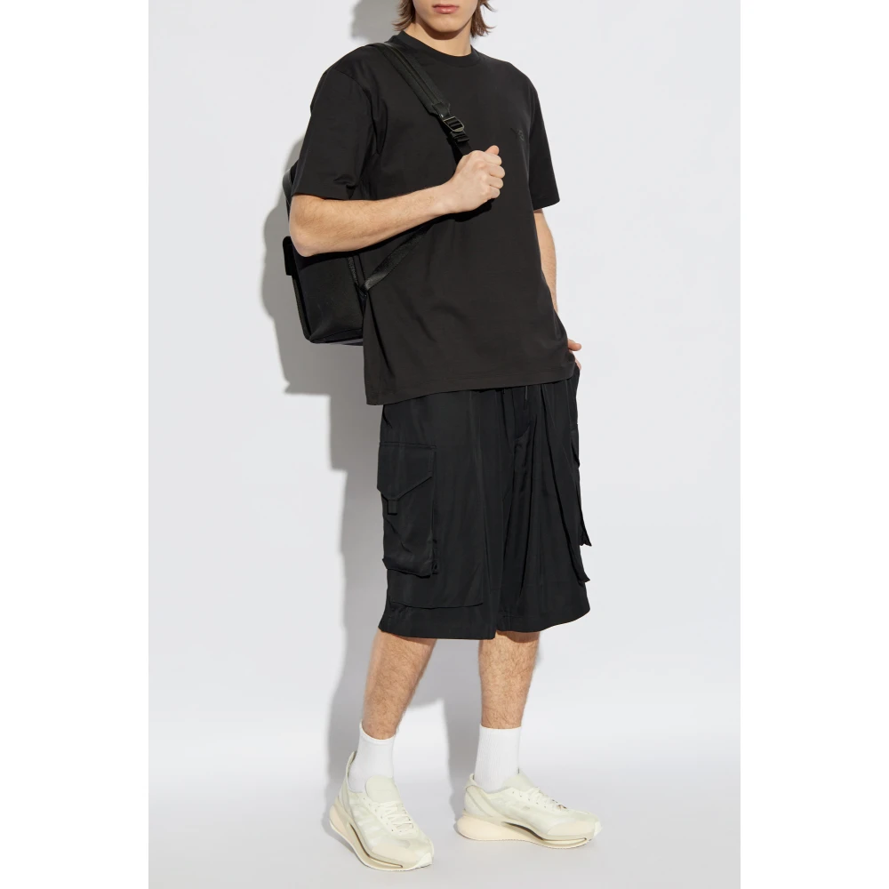 Y-3 T-shirt met bedrukt logo Black Heren