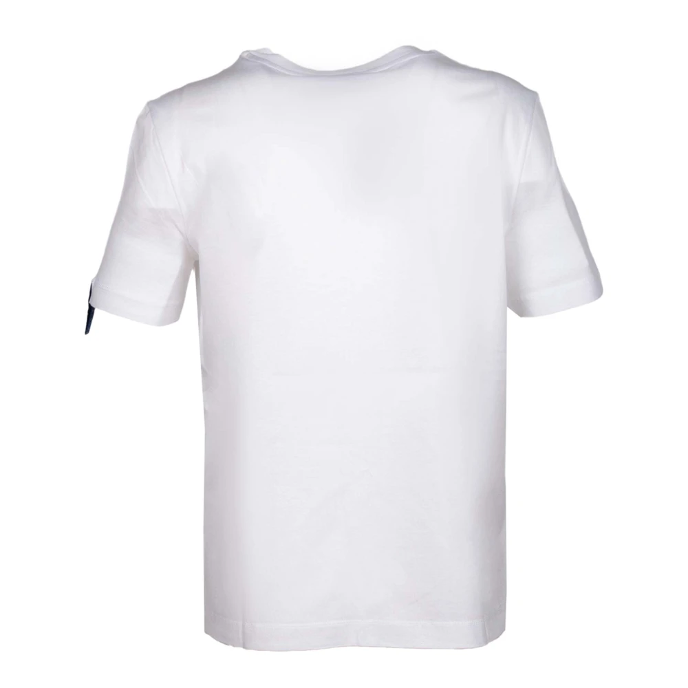 Max Mara Witte en Blauwe Obliqua T-shirt White Dames