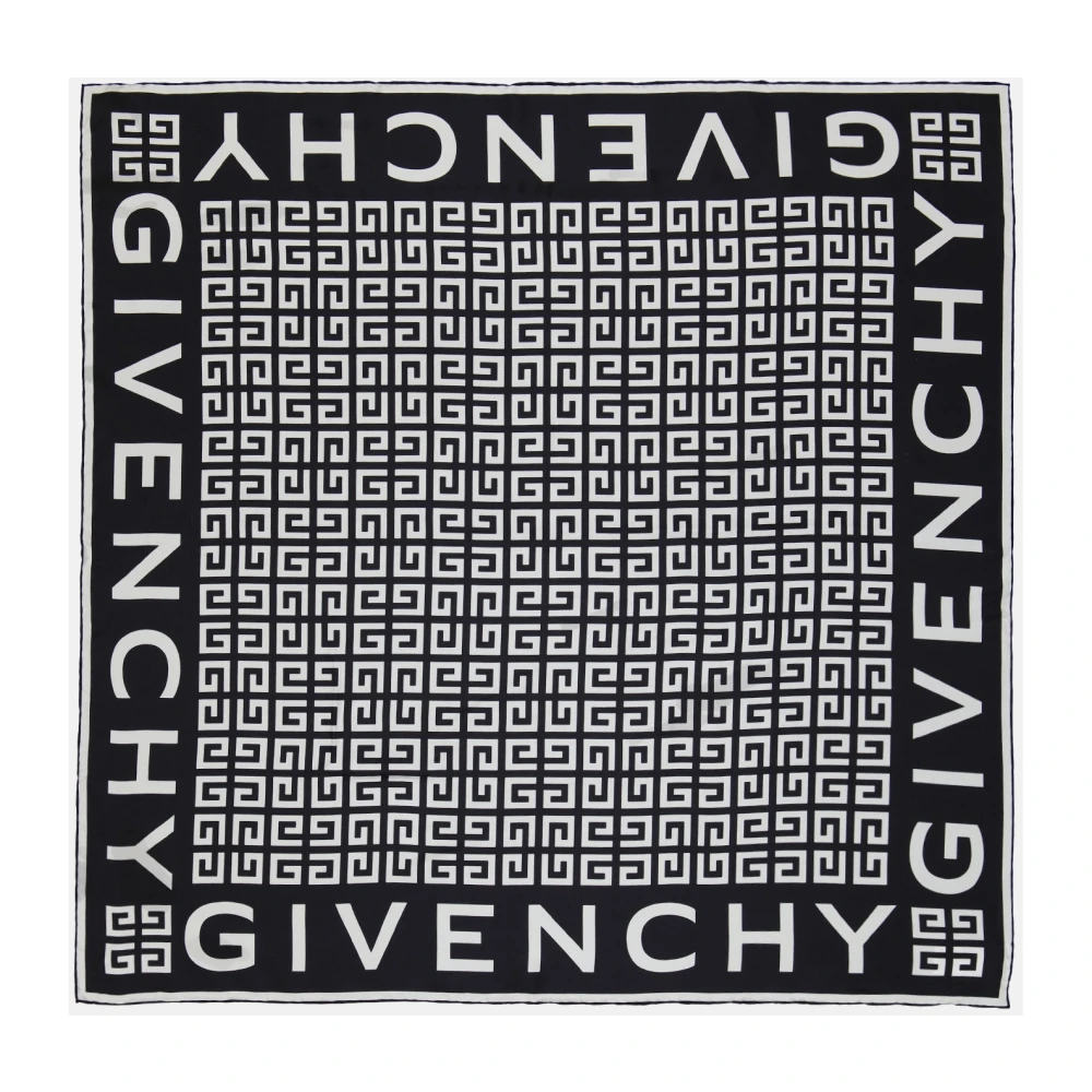 Givenchy Zijden Sjaal 4G Print Collectie Black Dames