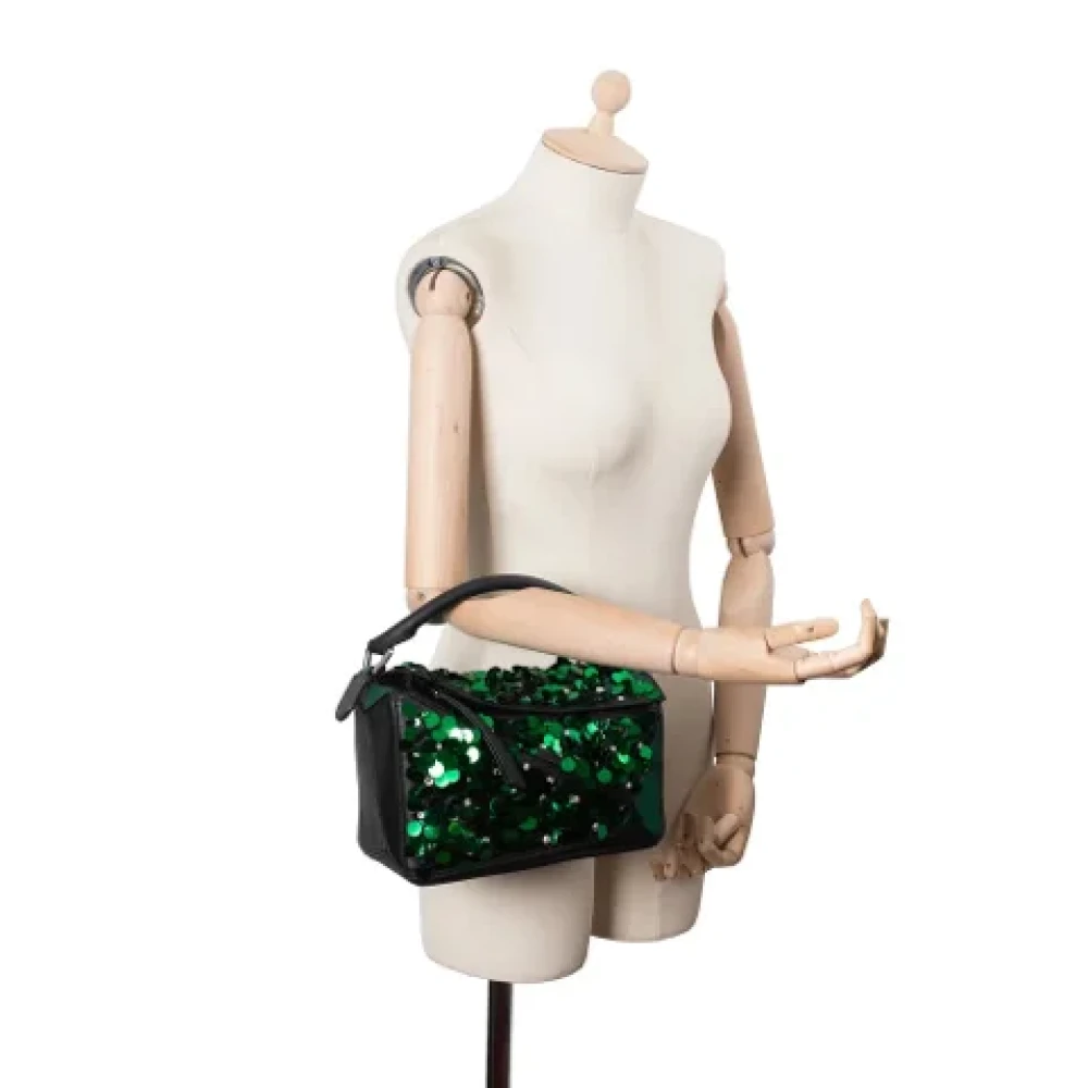 Loewe Pre-owned Fabric handbags Green Dames