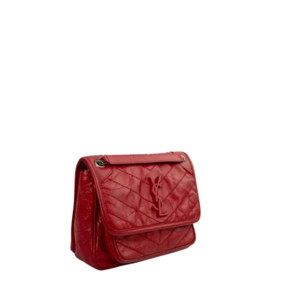 Yves Saint Laurent Vintage Pre-owned Leather shoulder-bags Red Dames