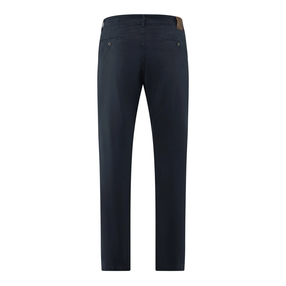 BomBoogie Spy Slim Fit Broek in Stretch Katoen Satijn Blue Heren