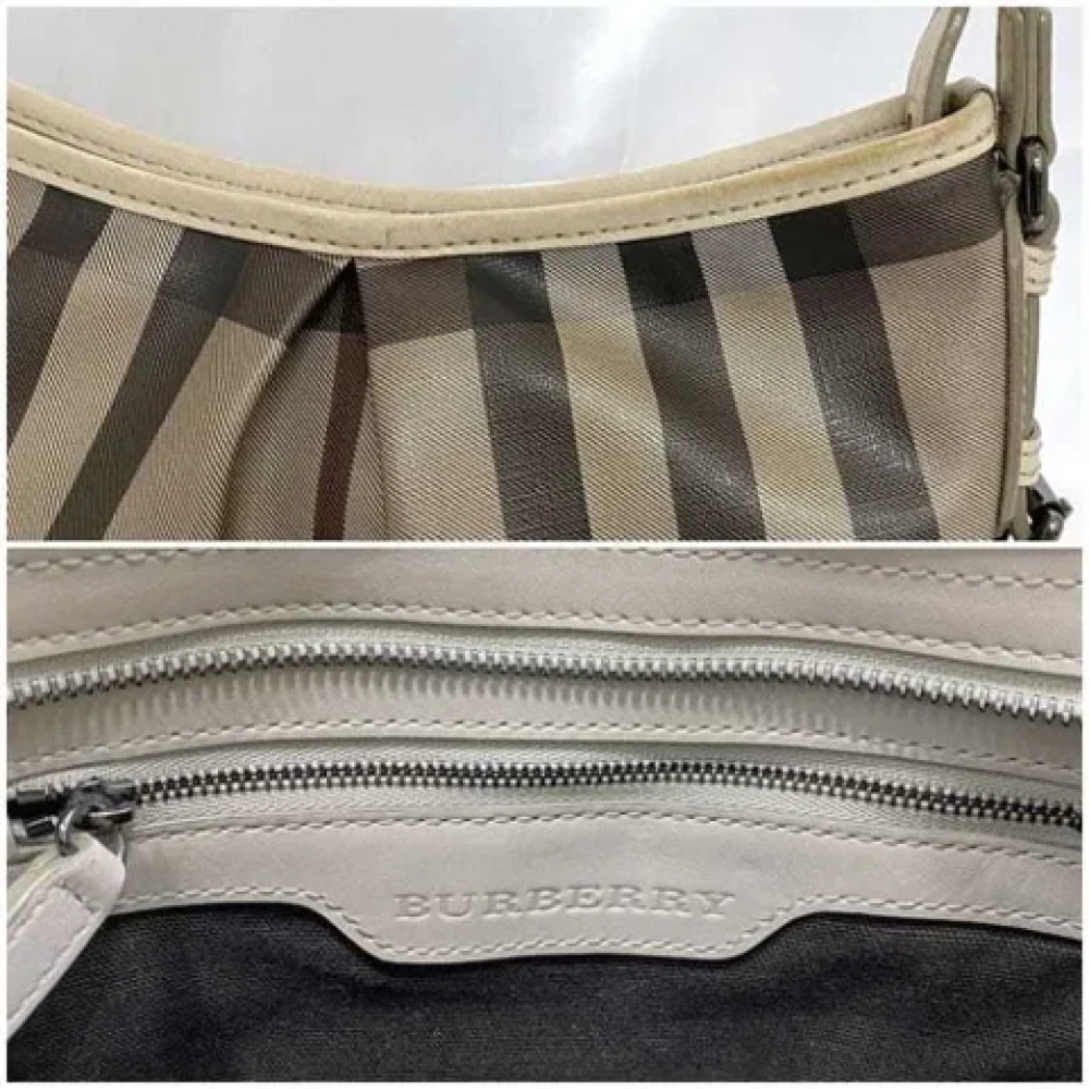 Burberry Vintage Pre-owned Leather shoulder-bags Gray Dames