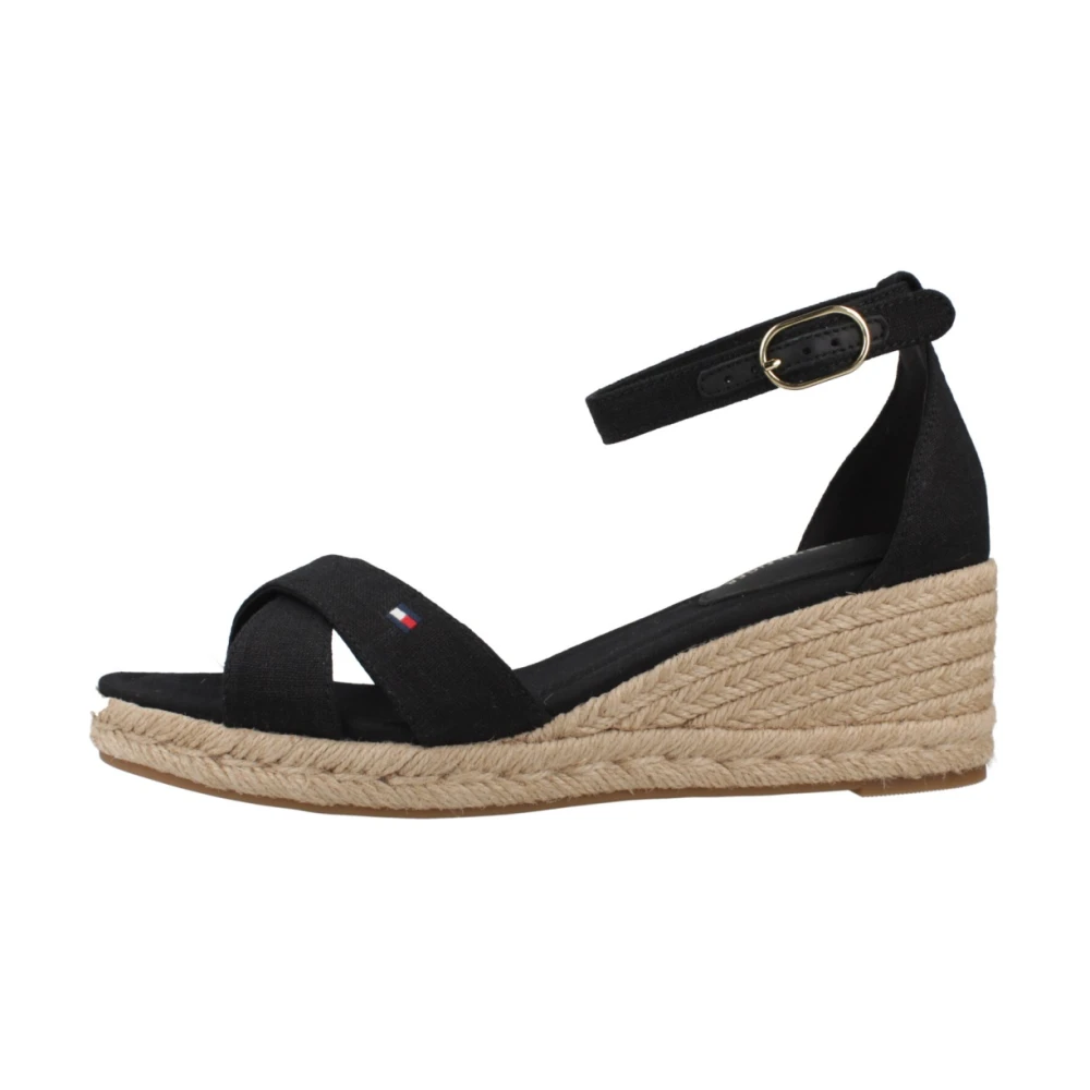 Tommy Hilfiger Damen Schwarz Espadrilles Mid Wedge Espad X Fw0fw09332 - Bild 2