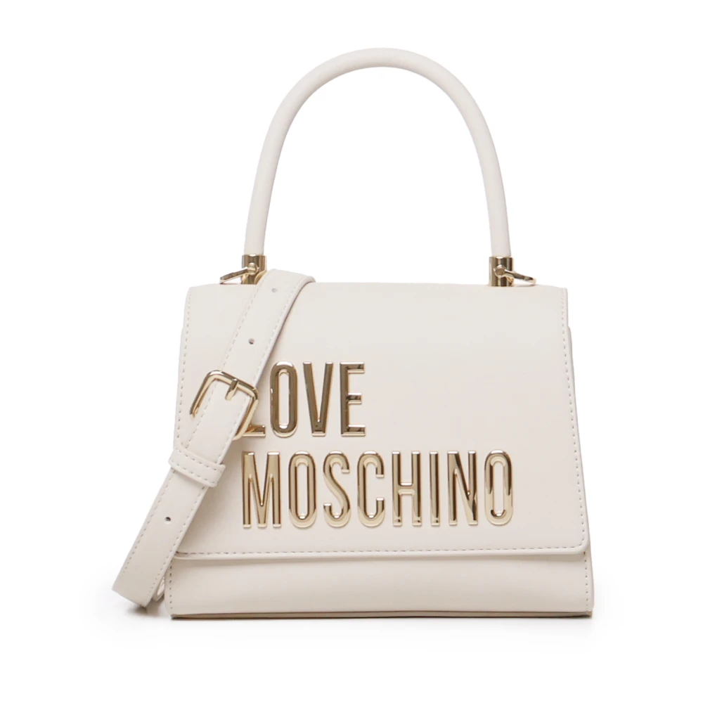 Love Moschino Ivory Ecoleather Handväska med Axelrem White, Dam