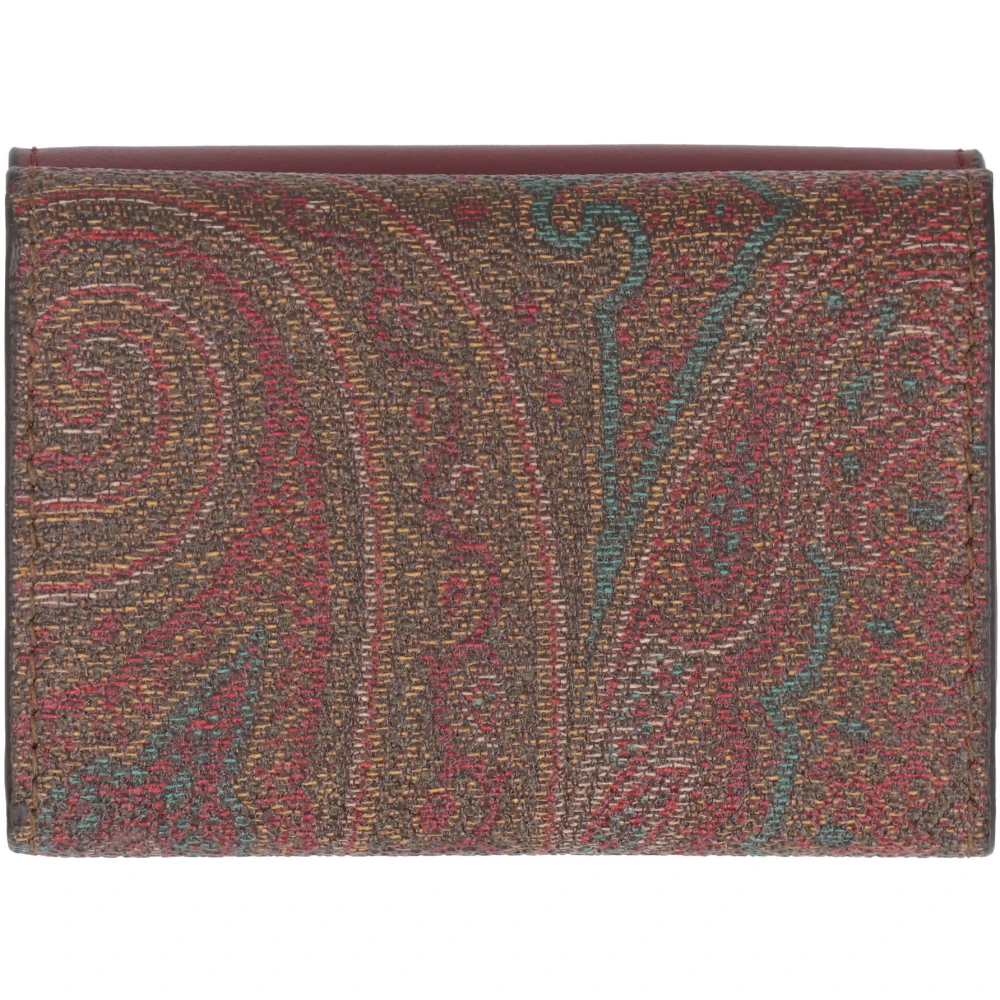 ETRO Paisley Jacquard Fabric Portemonnee Red Dames