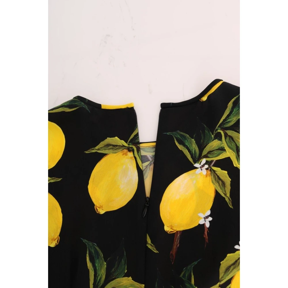 Dolce & Gabbana Siciliaanse Citroenprint Zijden Blouse Multicolor Dames