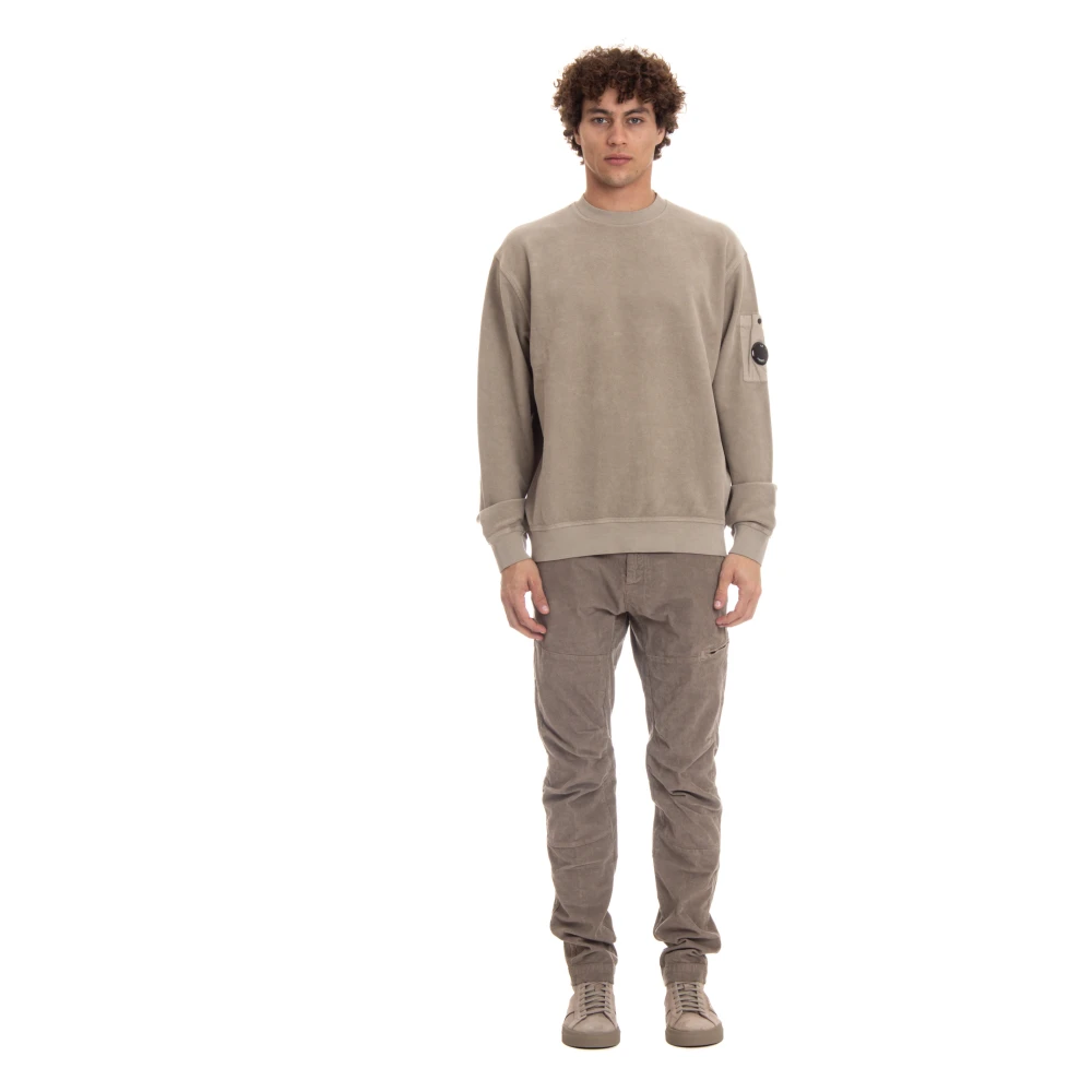 C.P. Company Unieke Crewneck Sweater met Stijlvolle Details Beige Heren