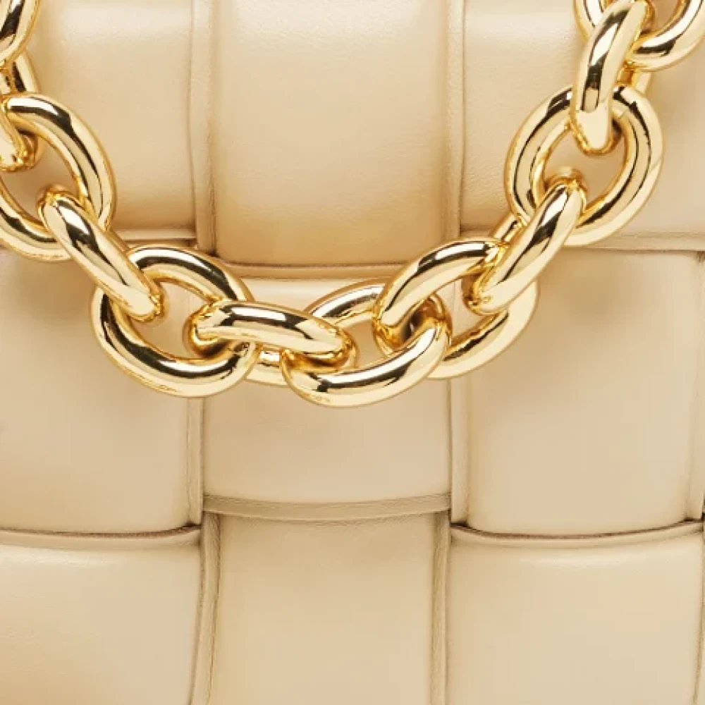 Bottega Veneta Vintage Pre-owned Leather shoulder-bags Beige Dames