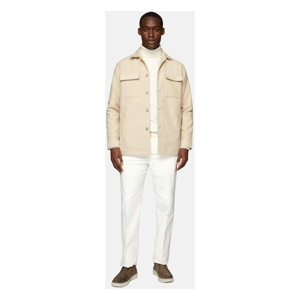 Boggi Milano Link Shirt Jacket Beige Heren