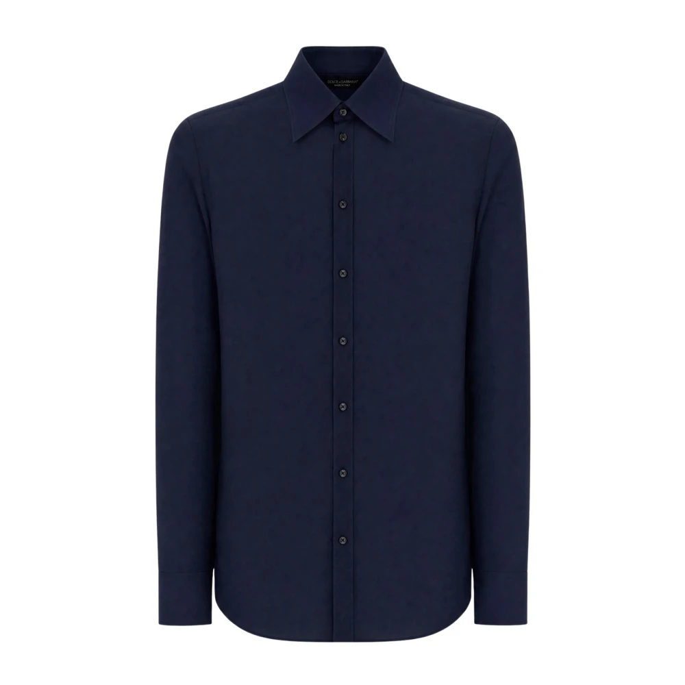 Dolce & Gabbana , Formal Shirts, Male, Blue, L, Silk Shirt
