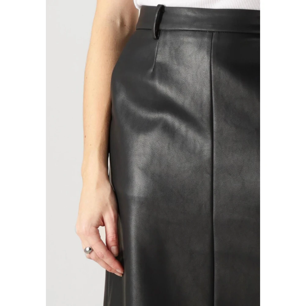 NEO NOIR Zwarte Faux Leren Rok Black Dames