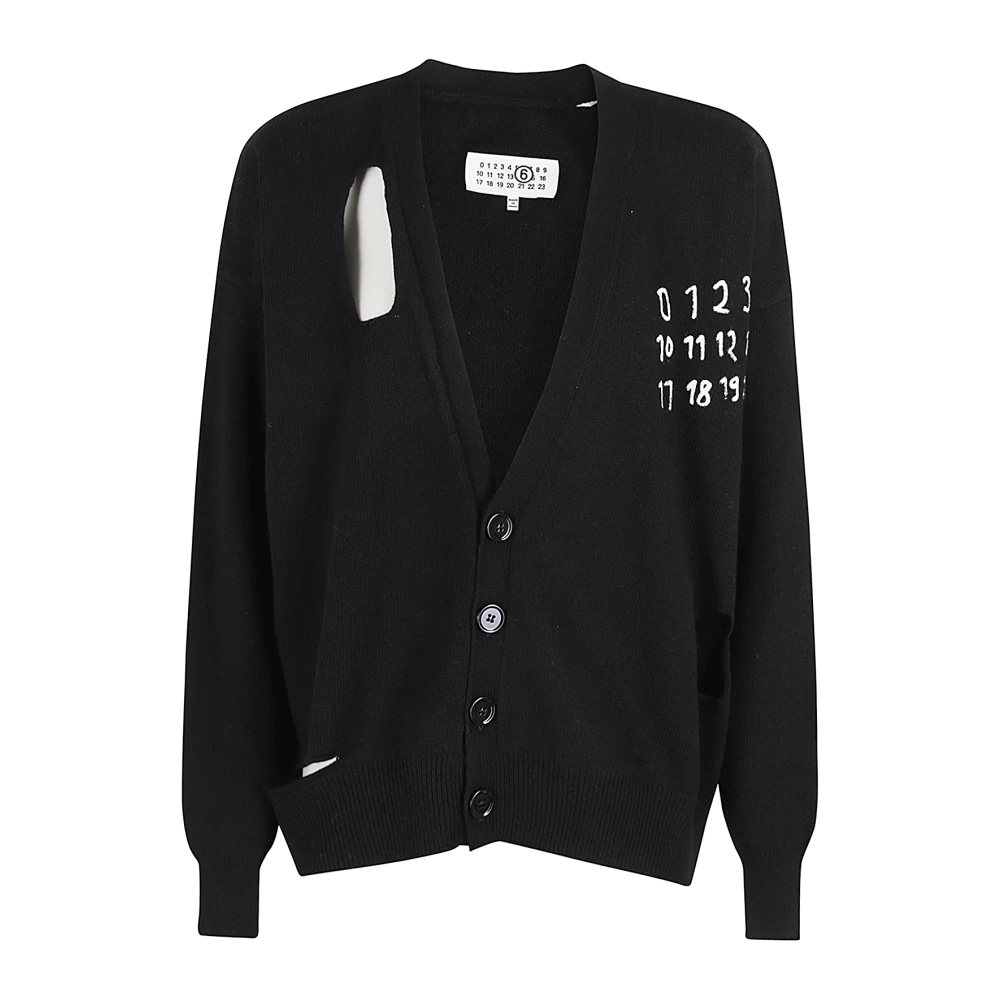 MM6 Maison Margiela Stijlvolle Gebreide Cardigan Sweater Black Dames