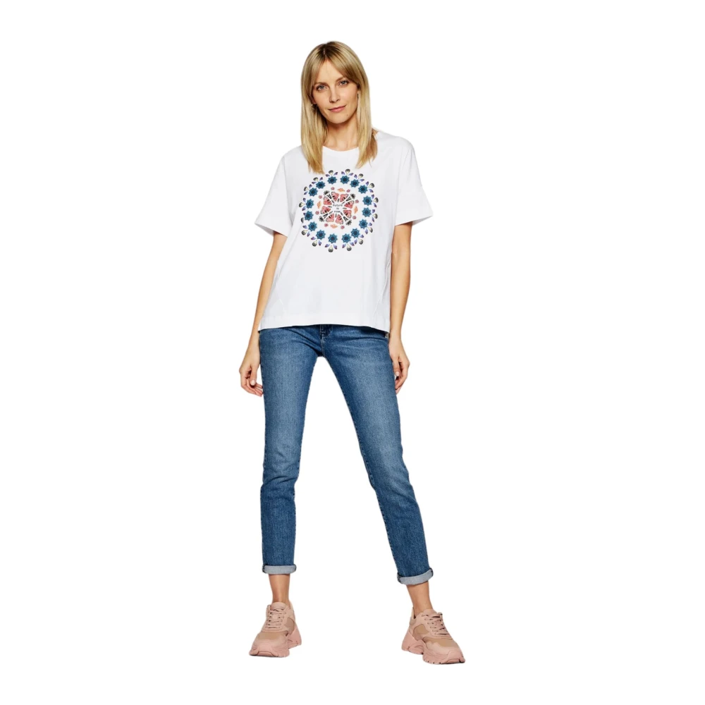 Desigual Korte Mouw T-shirt White Dames