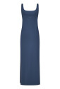 blue-microfiber-dress-with-side-slit