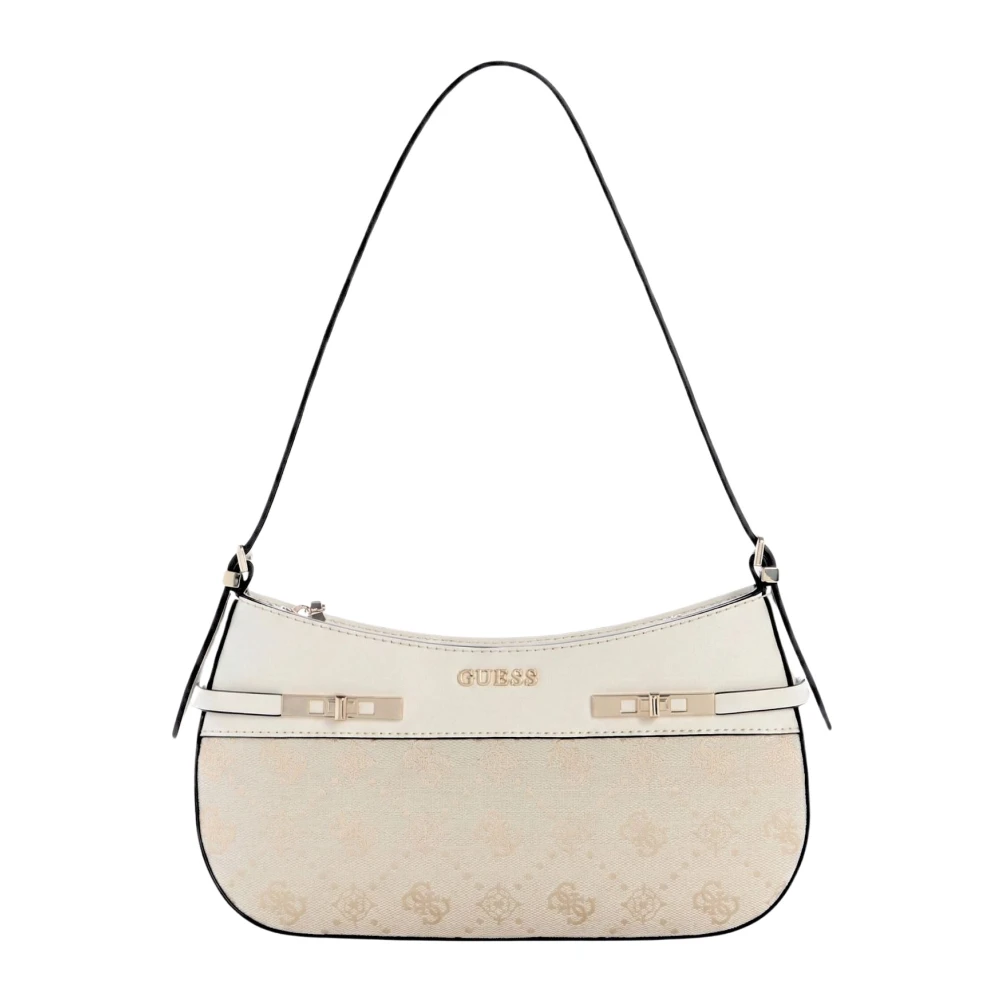 Guess White Melinda Logo Tri Com Shoulder Bag - Female - Shoulder Bags - One Size - Bags