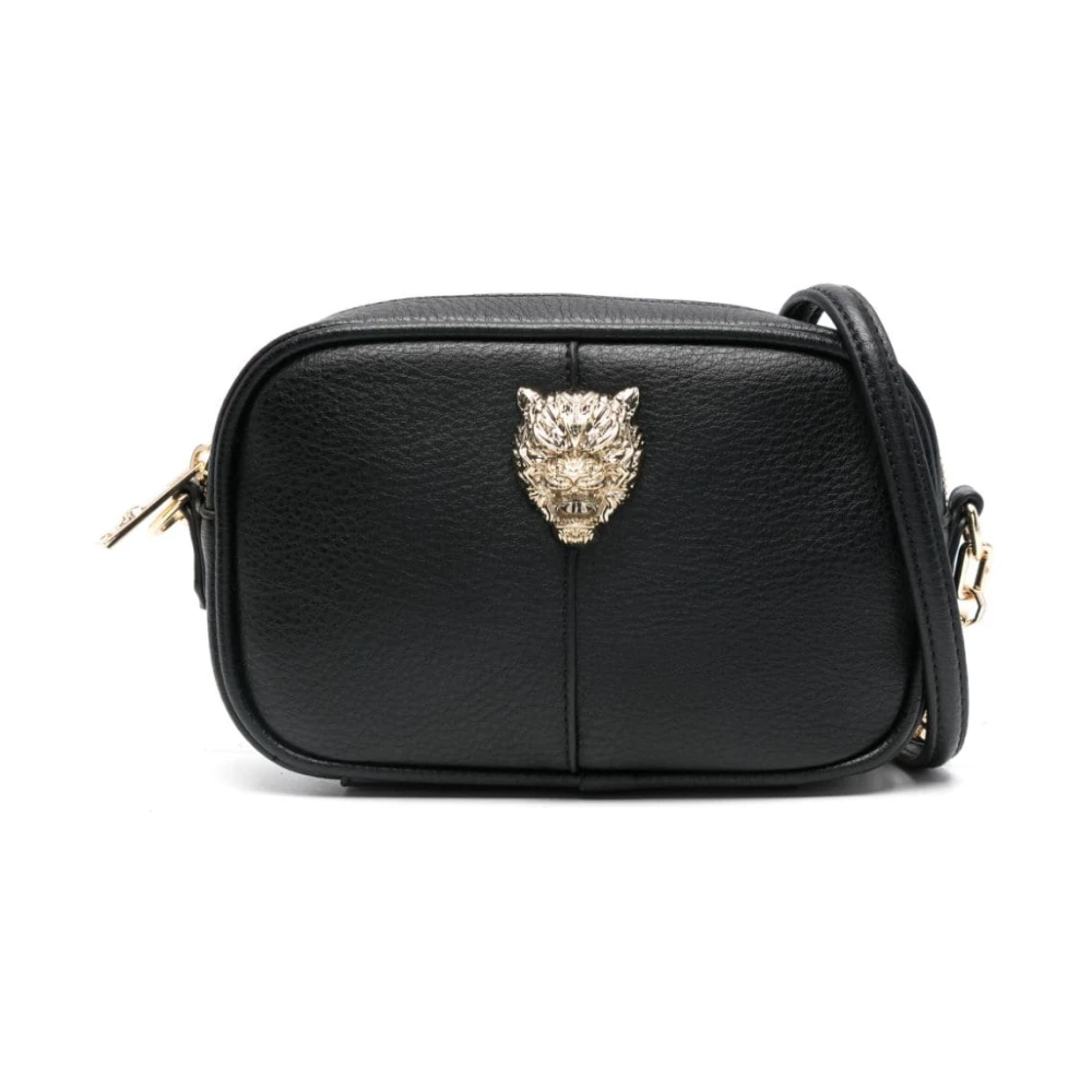 Plein Sport Zwarte Eco Leren Schoudertas Black Dames