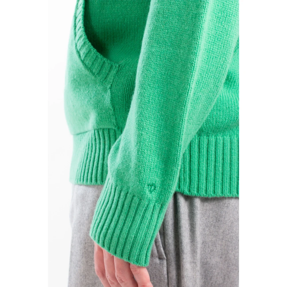 Seven Gauge Capuchon Lamswol Trui Green Heren