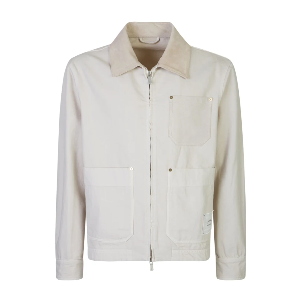 Eleventy Herren Beige Bimaterial Work Jacket