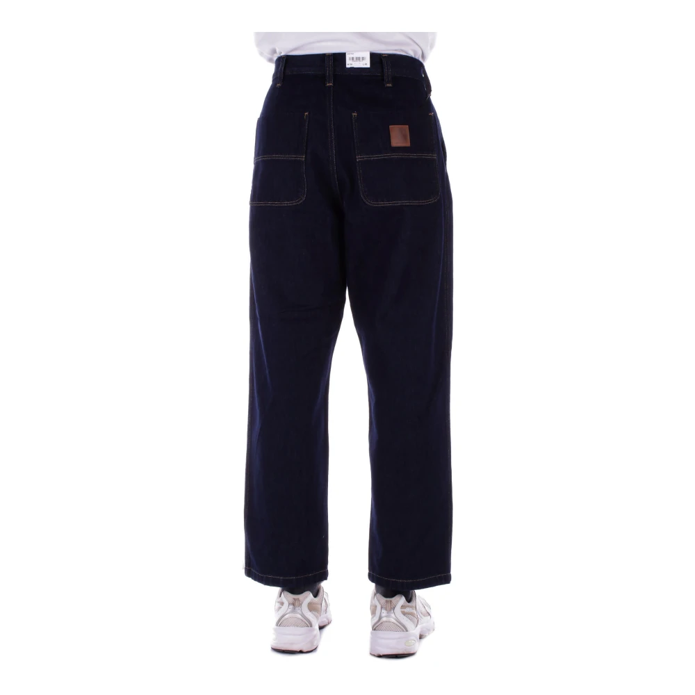 Carhartt WIP Logo Achterkant Rits Jeans Black Heren