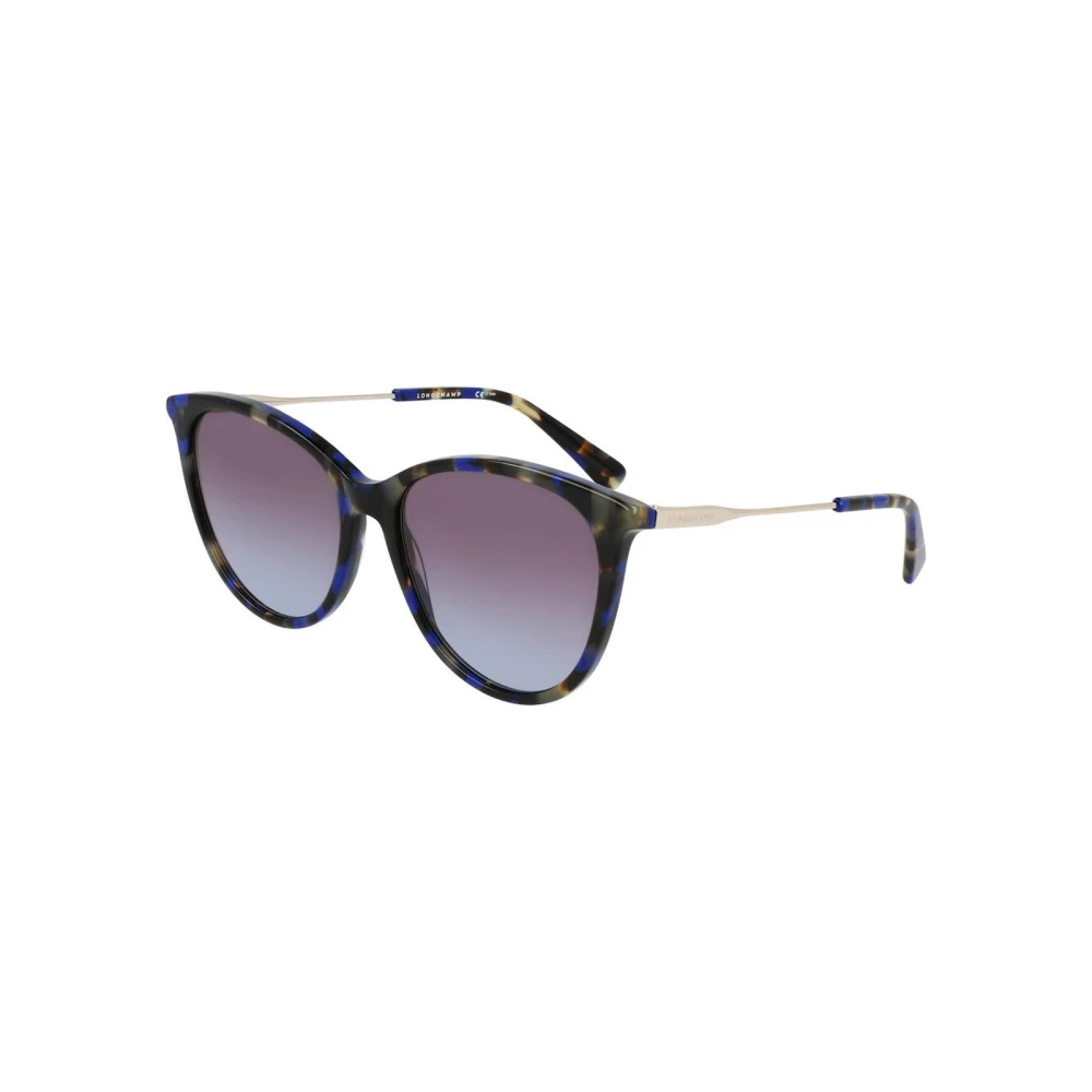 Longchamp Women's Blue Acetate Frame Square Sunglasses