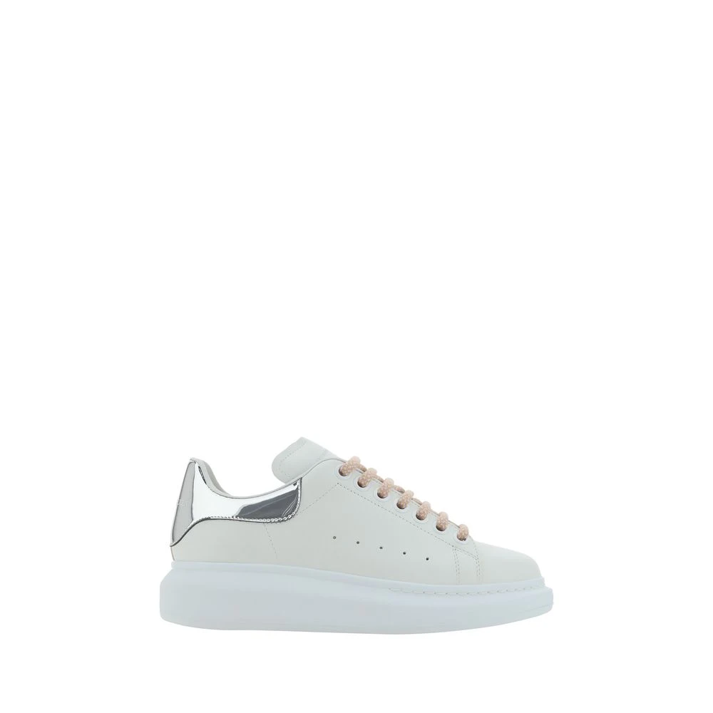 Alexander McQueen Sneakers met spiegeleffect en plateauzool Dames Schoenen Wit