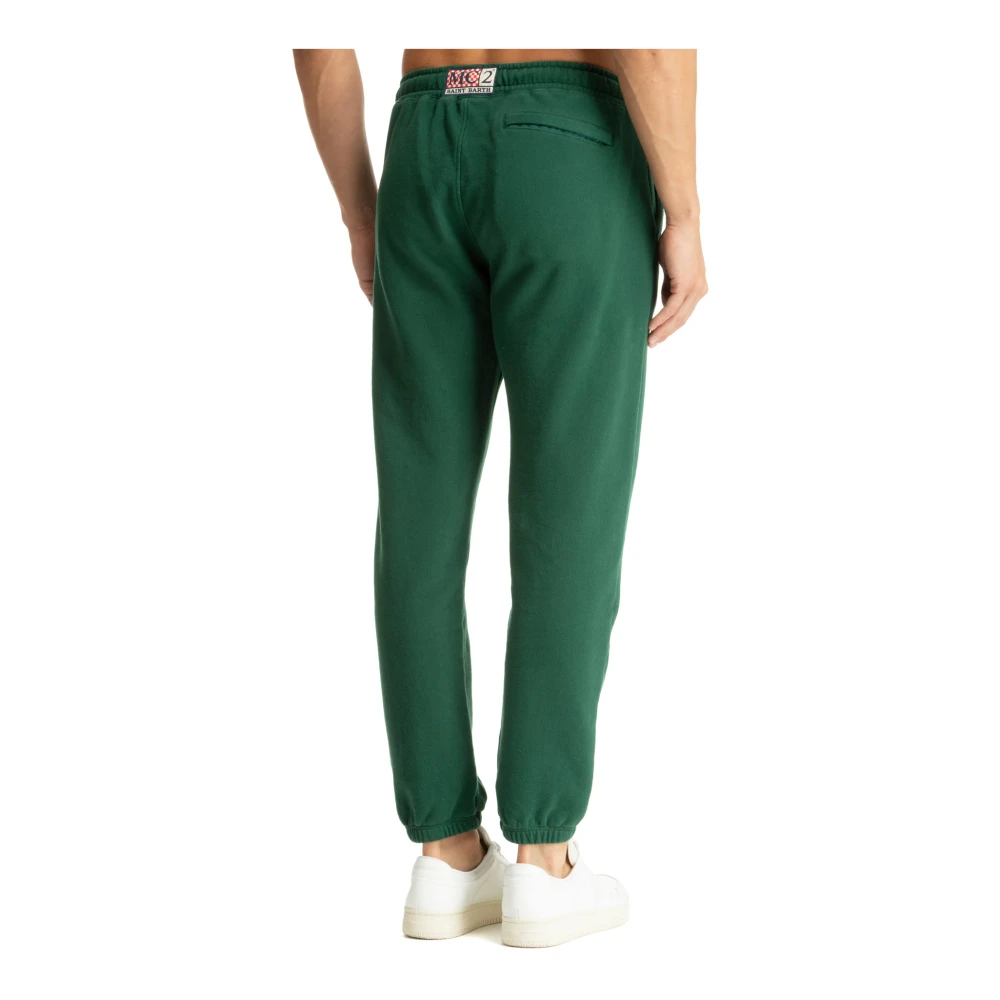 MC2 Saint Barth Elastische taille joggers met logodetail Green Heren