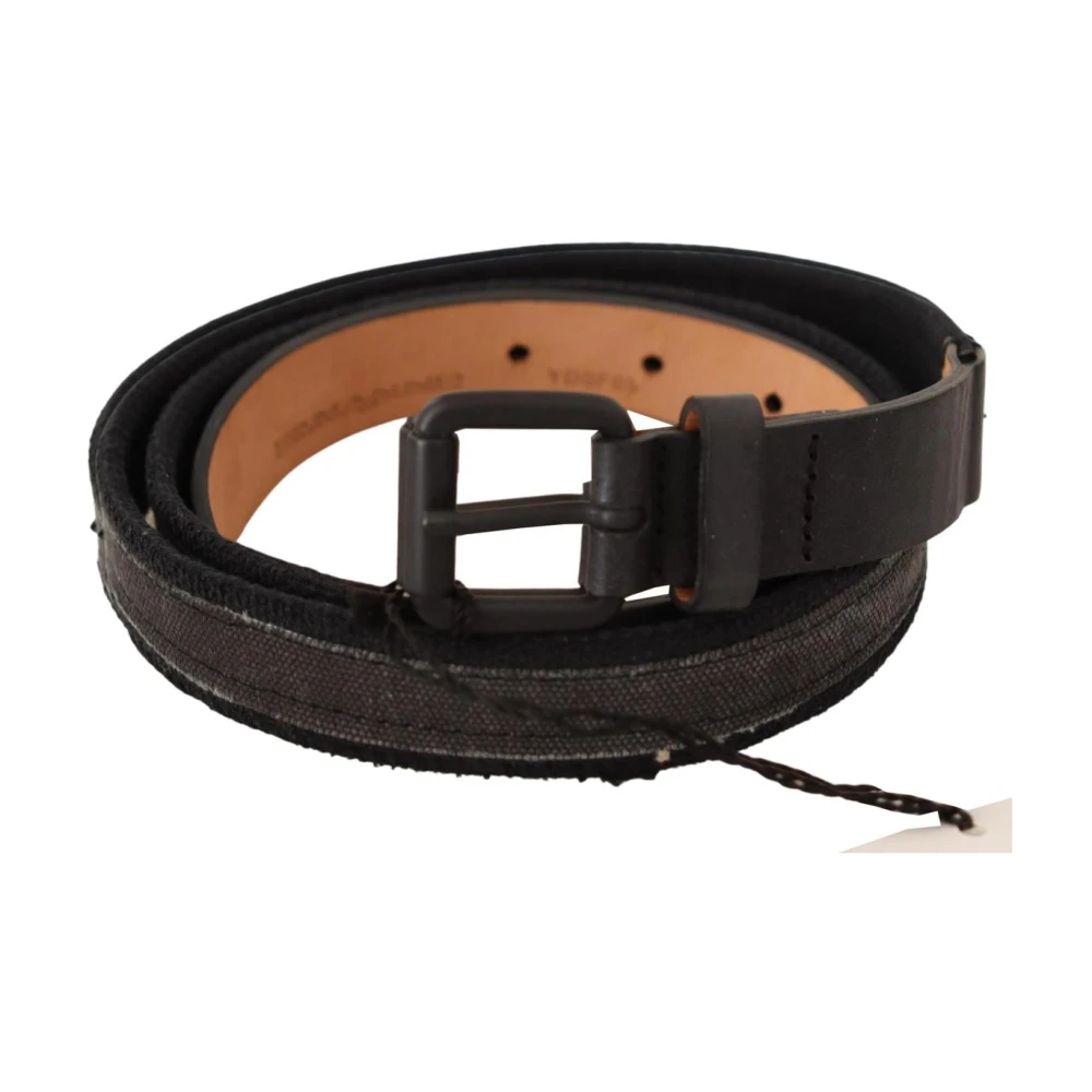Ermanno Scervino Women's Black Belts, 95 Cm, Casual Leather Belt With -Tone Hardware