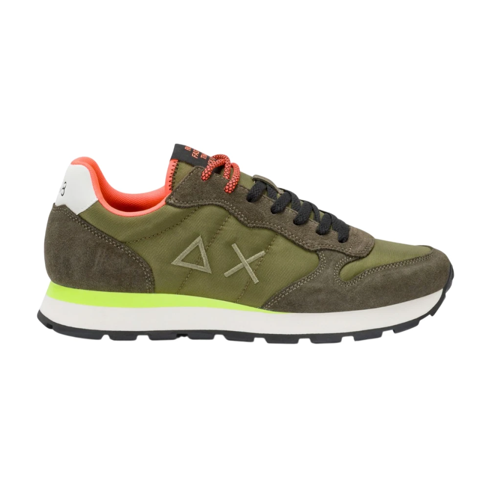Sun68 Green Sneakers, Male, 8 Uk, Trainers