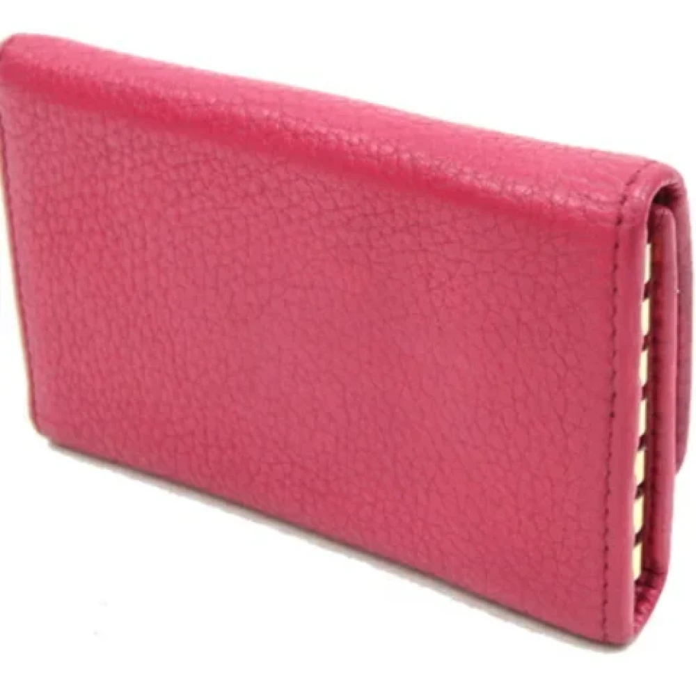 Prada Vintage Pre-owned Leather key-holders Pink Dames