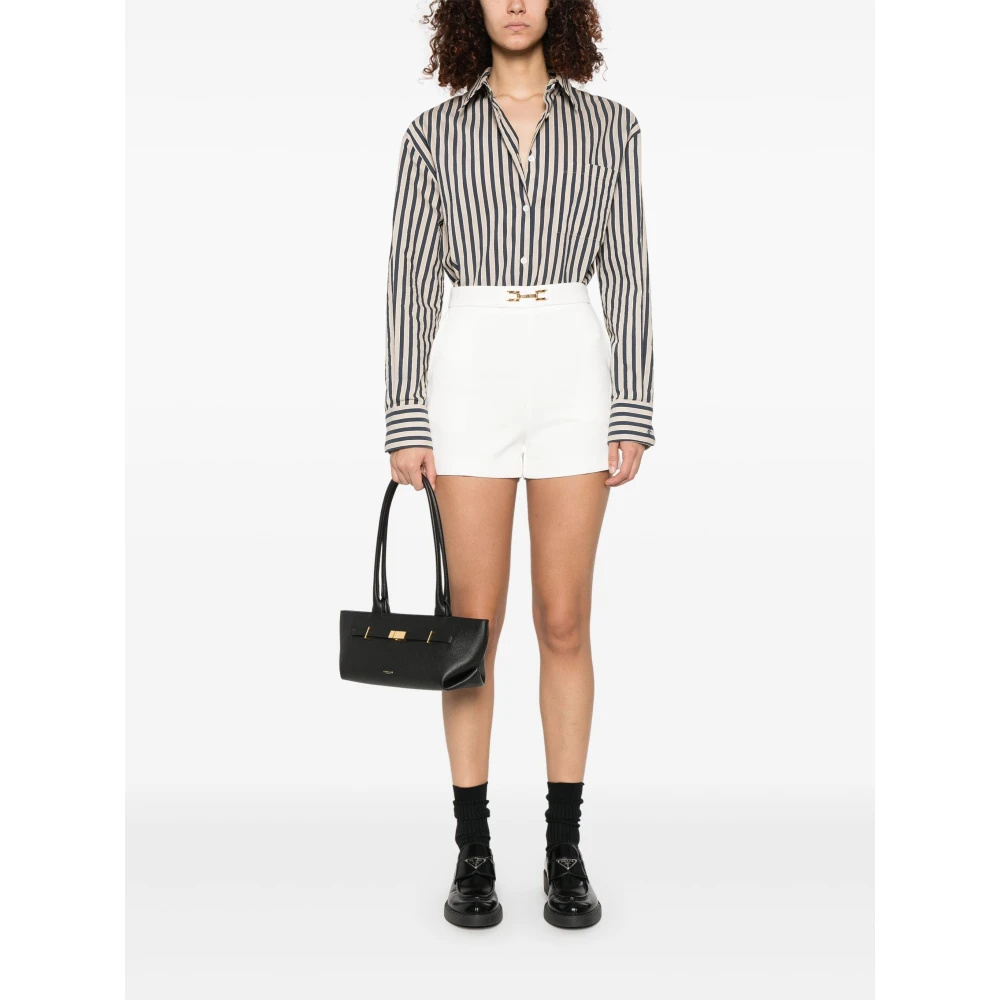 Elisabetta Franchi Korte Avorio Mode Shorts White Dames