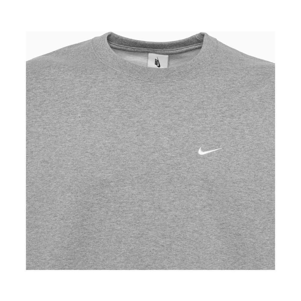 Nike Katoenmix Crew Neck Sweatshirt Gray Heren